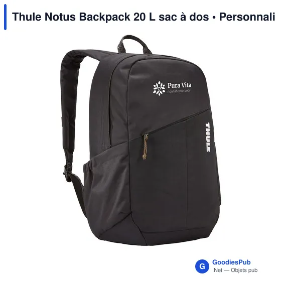 Sac à dos professionnel personnalisable Thule Notus 20 L avec logo - Image 2