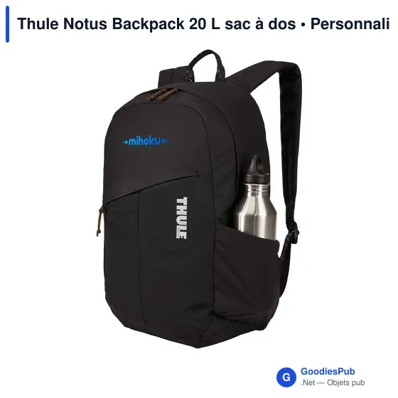 Sac à dos professionnel personnalisable Thule Notus 20 L avec logo - Image 5