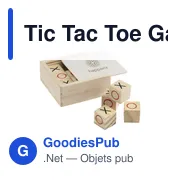 Jeu de société Tic Tac Toe personnalisable avec logo en bois - Miniature 4