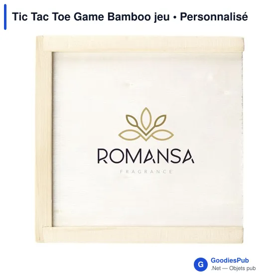 Jeu de société Tic Tac Toe personnalisable avec logo en bois - Image 5