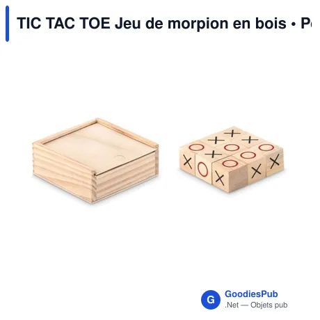 TIC TAC TOE Jeu de morpion en bois