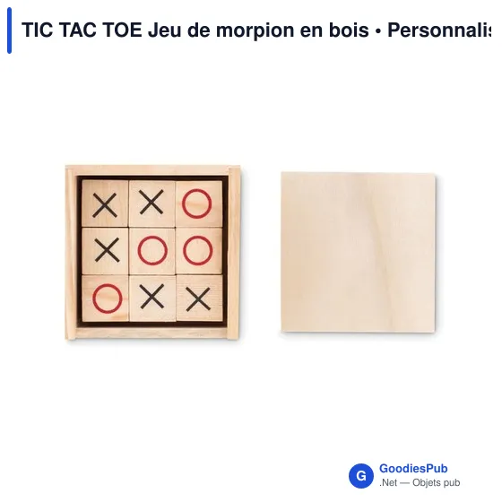 TIC TAC TOE Jeu de morpion en bois - Image 2