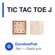 TIC TAC TOE Jeu de morpion en bois - Miniature 3