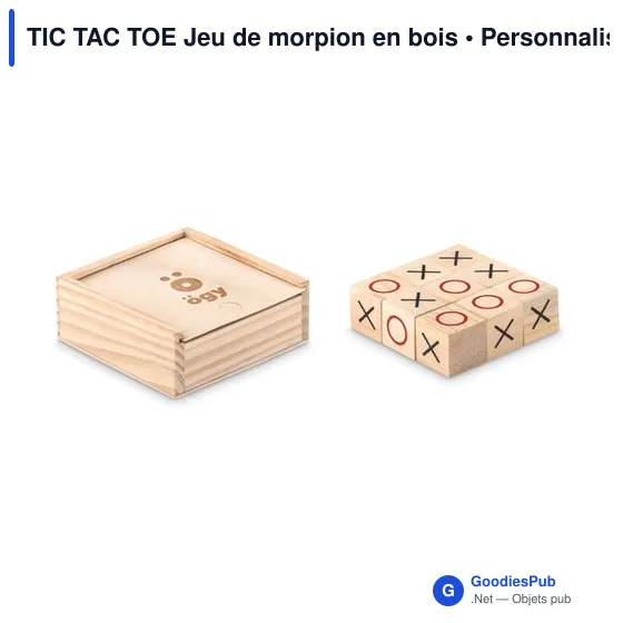 TIC TAC TOE Jeu de morpion en bois - Image 4