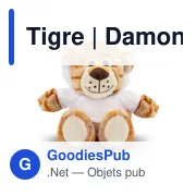 Peluche Tigre personnalisable avec T-shirt pour logo - Miniature 4