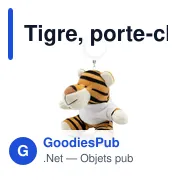 Porte-clés Tigre personnalisable avec logo - Orson - Miniature 1