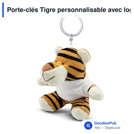 Porte-clés Tigre personnalisable avec logo - Orson