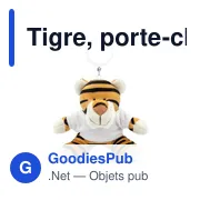 Porte-clés Tigre personnalisable avec logo - Orson - Miniature 2