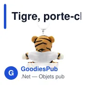 Porte-clés Tigre personnalisable avec logo - Orson - Miniature 3