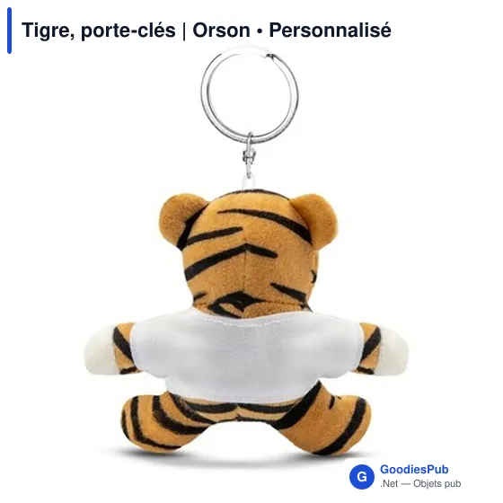 Porte-clés Tigre personnalisable avec logo - Orson - Image 3