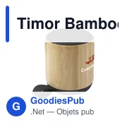 Enceinte sans fil personnalisable en bambou avec logo - Timor Bamboo - Miniature 1