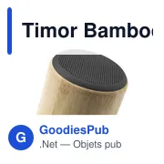 Enceinte sans fil personnalisable en bambou avec logo - Timor Bamboo - Miniature 3
