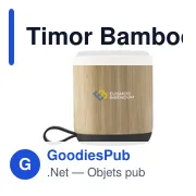 Enceinte sans fil personnalisable en bambou avec logo - Timor Bamboo - Miniature 8