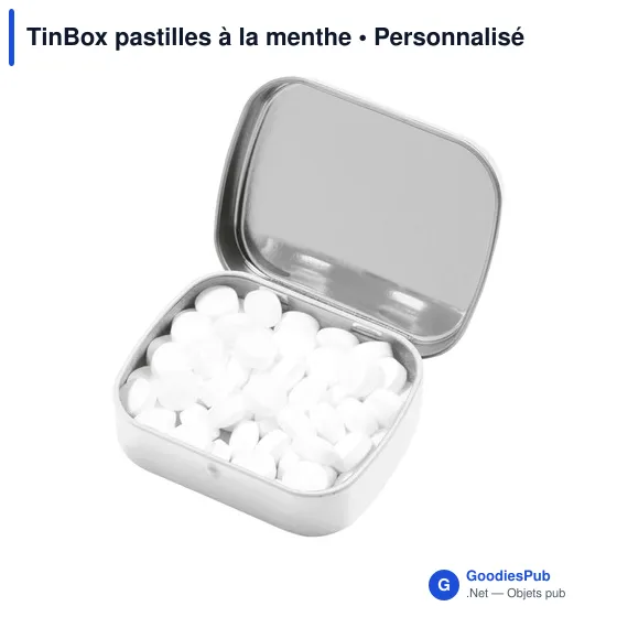 Boîte de bonbons personnalisable TinBox avec logo - Image 1