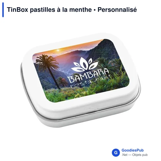 Boîte de bonbons personnalisable TinBox avec logo - Image 3