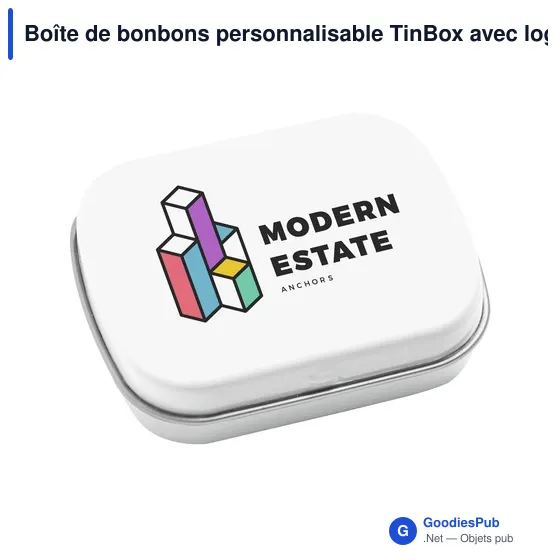 Boîte de bonbons personnalisable TinBox avec logo - Image 5