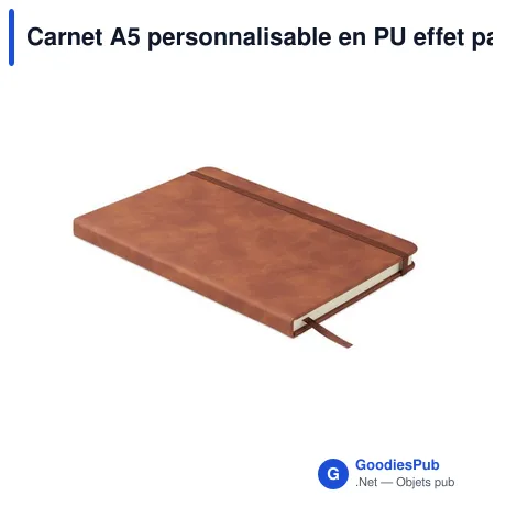 Carnet A5 personnalisable en PU effet patine avec logo
