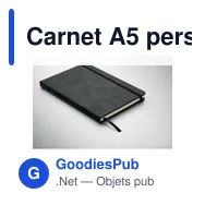 Carnet A5 personnalisable en PU effet patine avec logo - Miniature 11