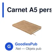 Carnet A5 personnalisable en PU effet patine avec logo - Miniature 12