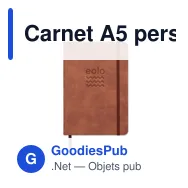 Carnet A5 personnalisable en PU effet patine avec logo - Miniature 5