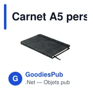 Carnet A5 personnalisable en PU effet patine avec logo - Miniature 7