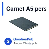 Carnet A5 personnalisable TINTRAY avec logo - Effet patine - Miniature 1