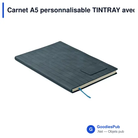 Carnet A5 personnalisable TINTRAY avec logo - Effet patine