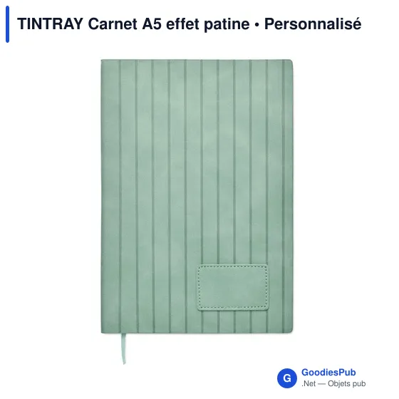 Carnet A5 personnalisable TINTRAY avec logo - Effet patine - Image 11