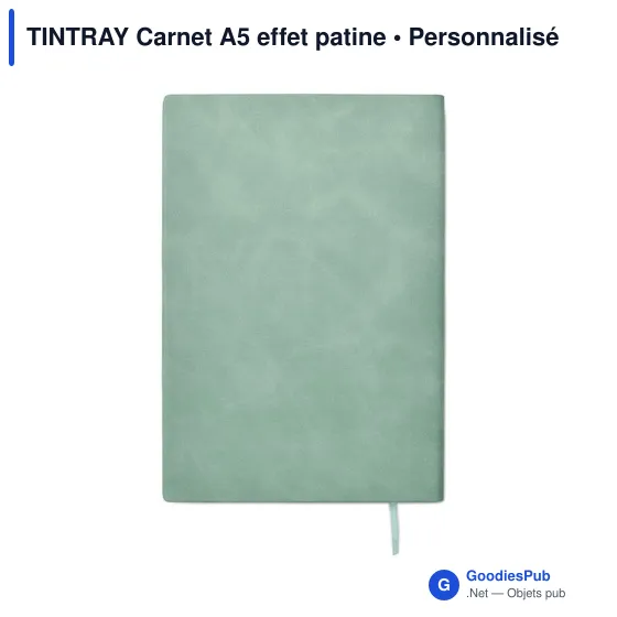 Carnet A5 personnalisable TINTRAY avec logo - Effet patine - Image 9