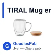 TIRAL Mug en verre double paroi 250ml - Miniature 2