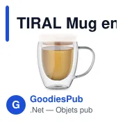 TIRAL Mug en verre double paroi 250ml - Miniature 3