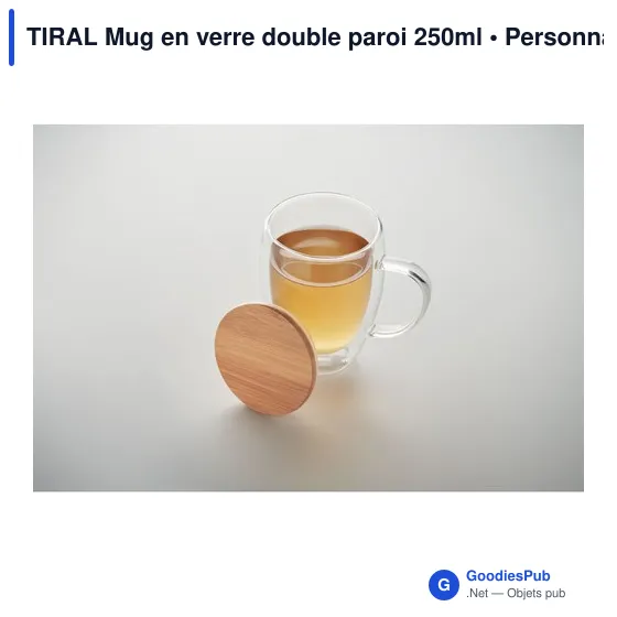 TIRAL Mug en verre double paroi 250ml - Image 4