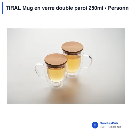 TIRAL Mug en verre double paroi 250ml - Image 6