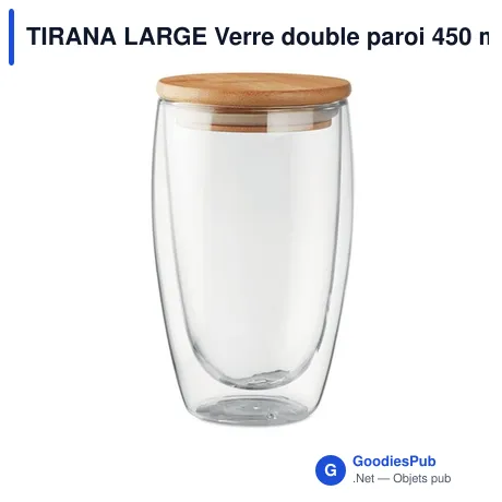 TIRANA LARGE Verre double paroi 450 ml