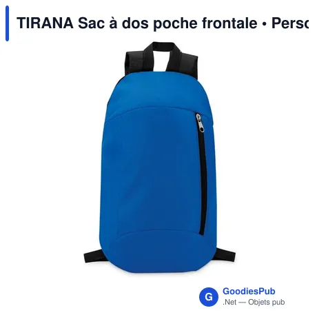 TIRANA Sac à dos poche frontale