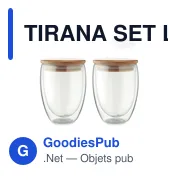 TIRANA SET Lot de 2 verres 350 ml - Miniature 1