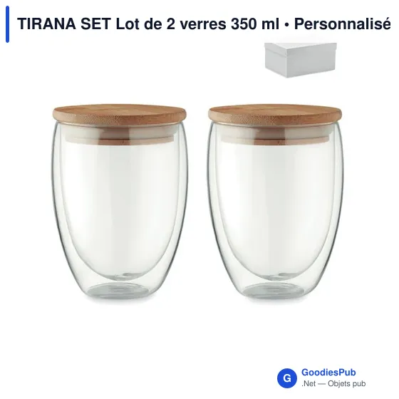 TIRANA SET Lot de 2 verres 350 ml - Image 1