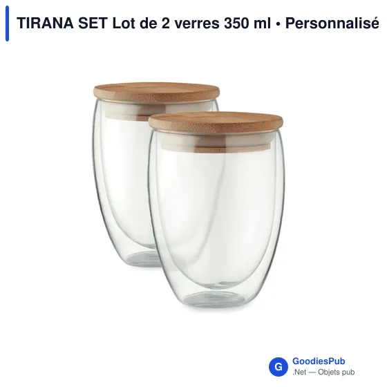 TIRANA SET Lot de 2 verres 350 ml - Image 3