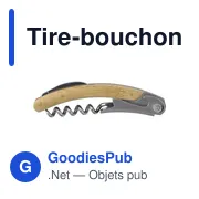 Tire-bouchon en bambou personnalisable avec logo - Lenny - Miniature 1