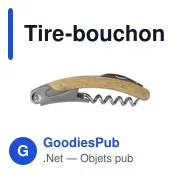 Tire-bouchon en bambou personnalisable avec logo - Lenny - Miniature 2