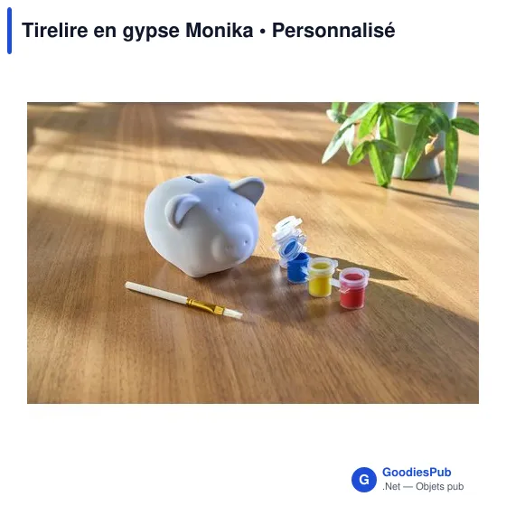Tirelire personnalisable Monika avec logo - Accessoire maison - Image 3