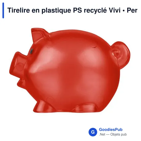 Tirelire en plastique PS recyclé Vivi