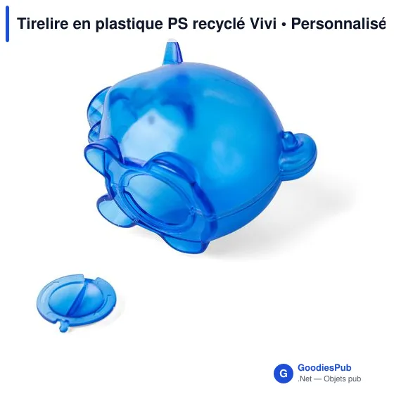 Tirelire en plastique PS recyclé Vivi - Image 21