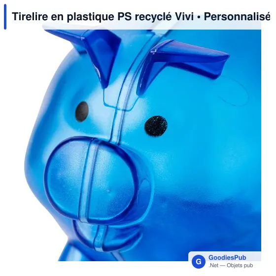 Tirelire en plastique PS recyclé Vivi - Image 6