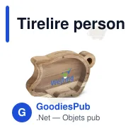 Tirelire personnalisable en bois d'acacia avec logo - PennyVista - Miniature 1