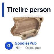 Tirelire personnalisable en bois d'acacia avec logo - PennyVista - Miniature 2