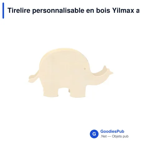 Tirelire personnalisable en bois Yilmax avec logo