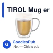 TIROL Mug en verre double paroi 350ml - Miniature 3