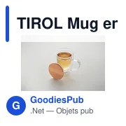 TIROL Mug en verre double paroi 350ml - Miniature 4