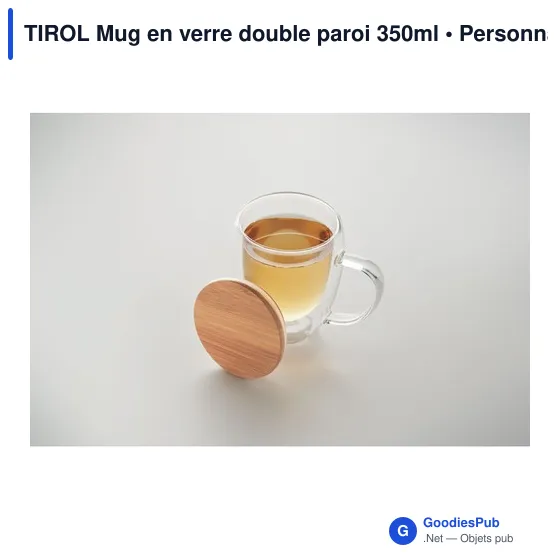 TIROL Mug en verre double paroi 350ml - Image 4